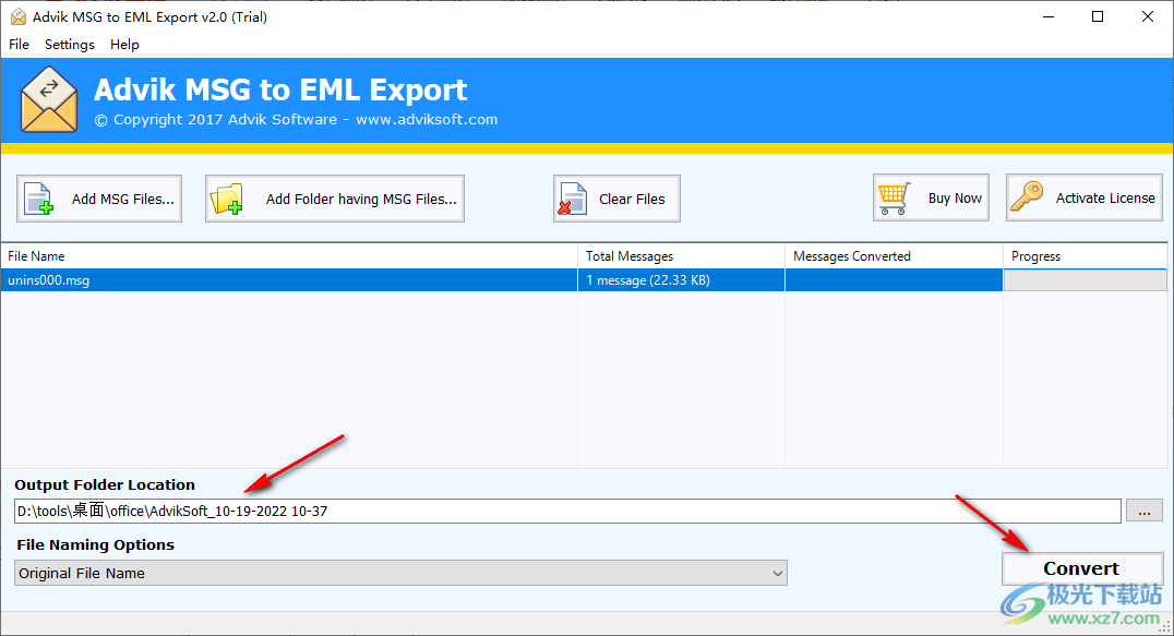 Advik MSG to EML Export(MSG轉EML工具)