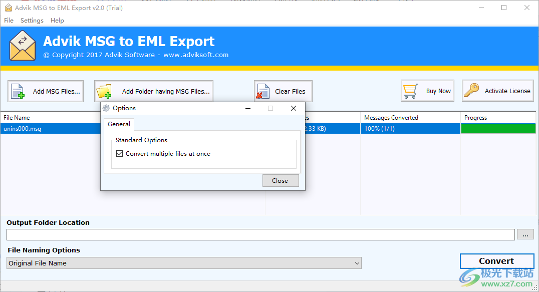 Advik MSG to EML Export(MSG轉EML工具)