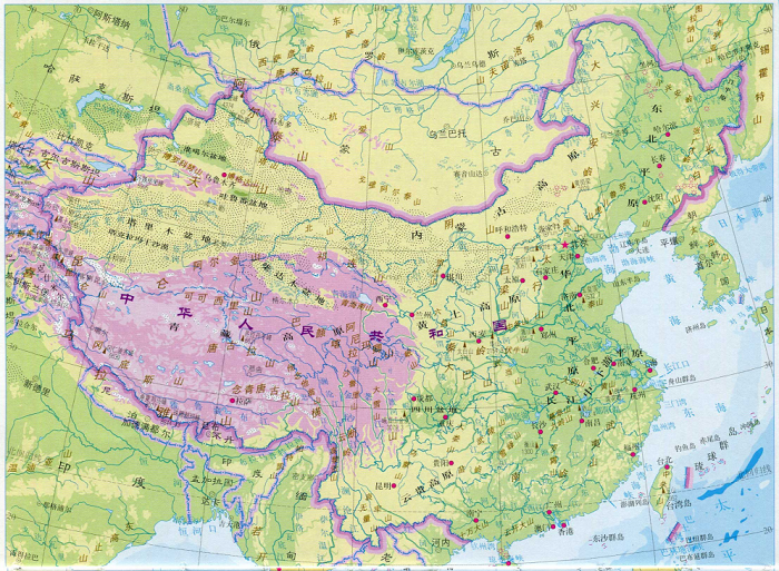 中國地形圖高清電子版