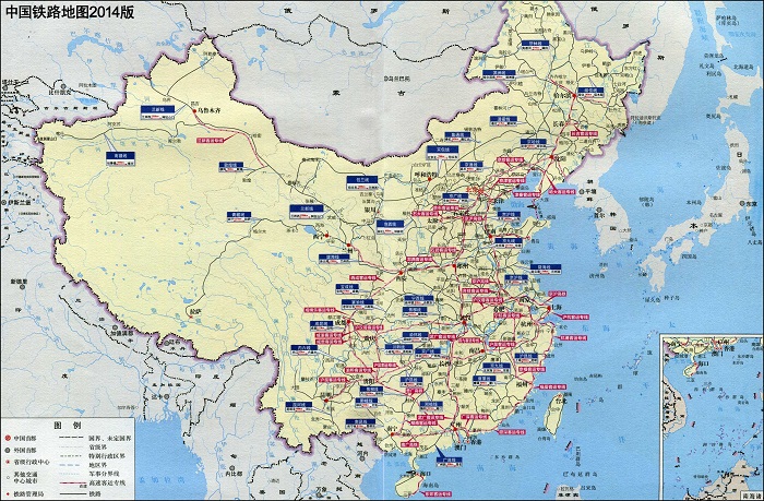 中国铁路交通地图高清版介绍: