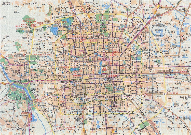 北京市区地图全图高清版 大图   北京市区