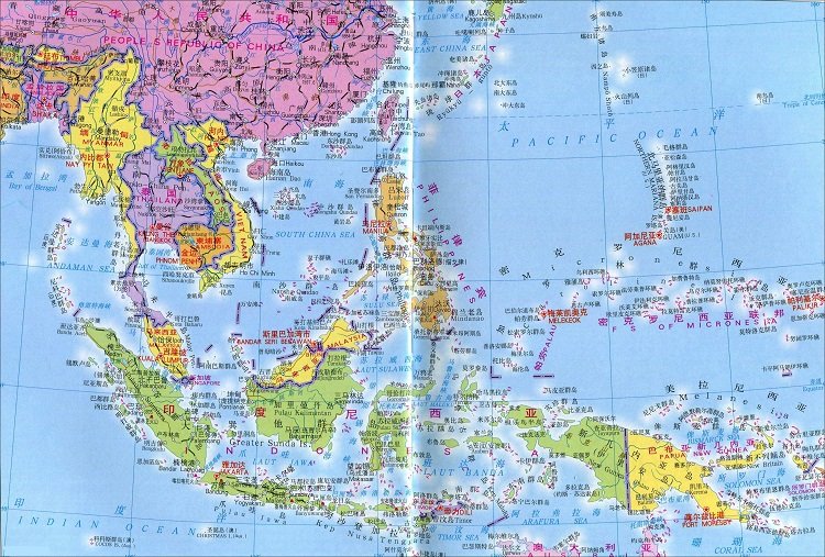 东南亚地图中文版全图下载|东南亚地图高清版大图免费版