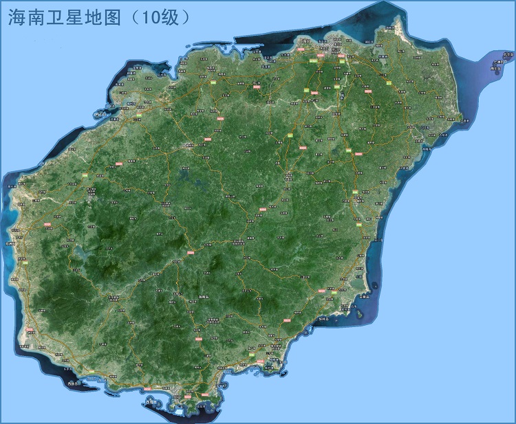 海南卫星地图高清版