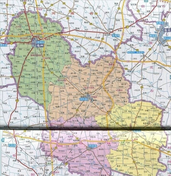 亳州地图高清版大图