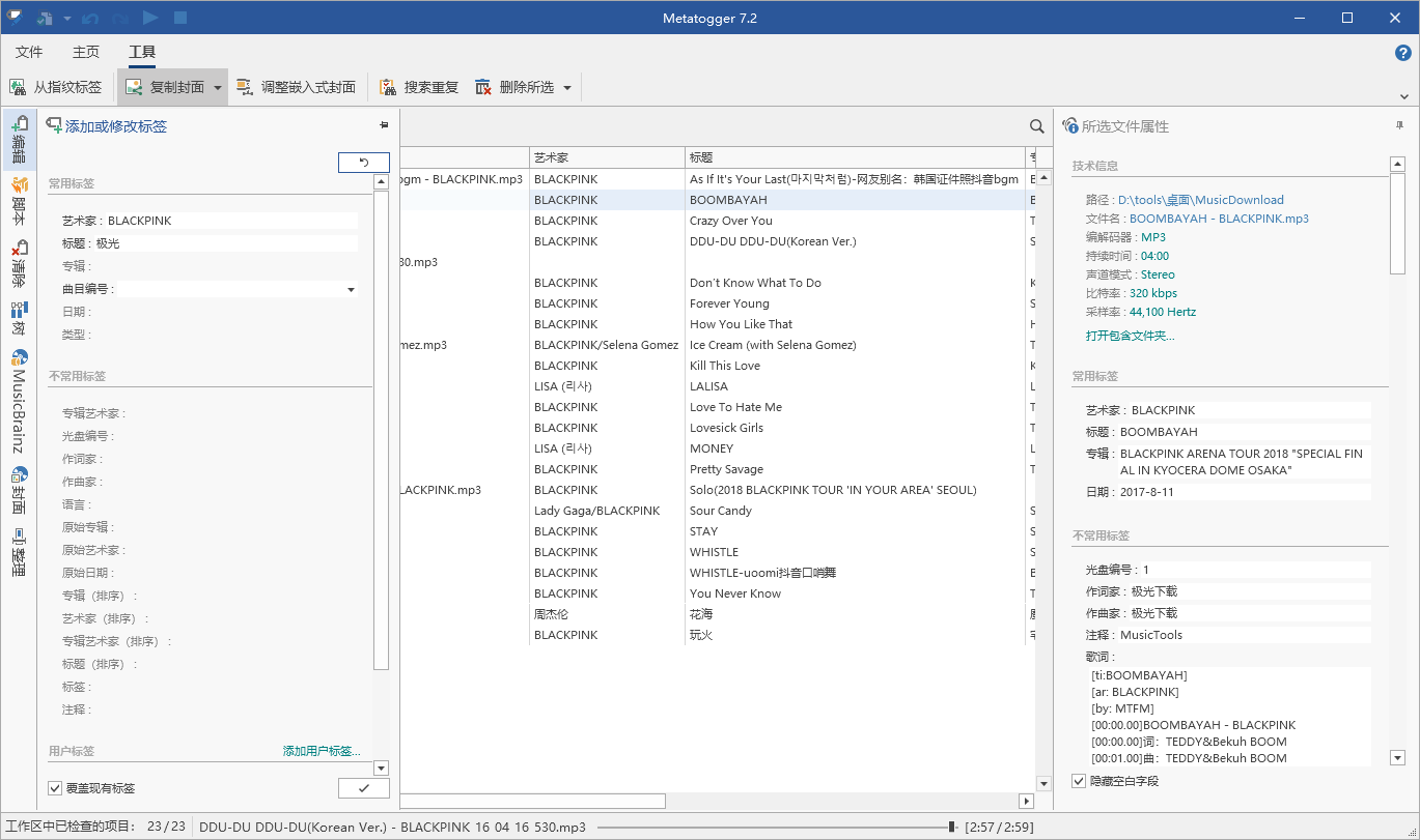 Metatogger(音频文件标签编辑器)(1)