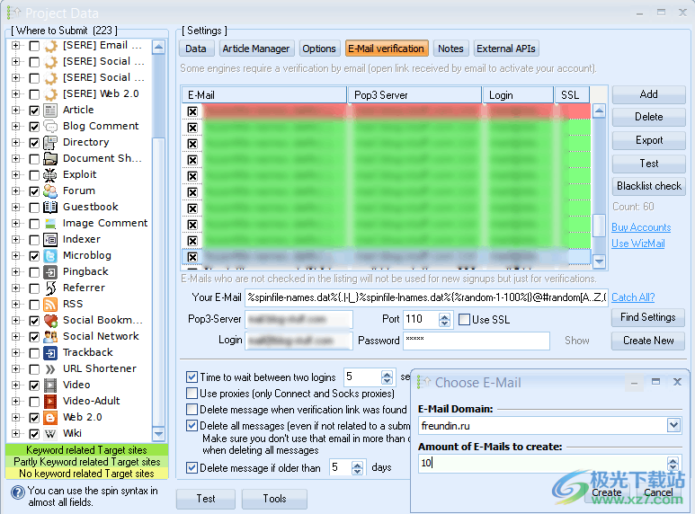 搜索引擎优化(GSA Search Engine Ranker)