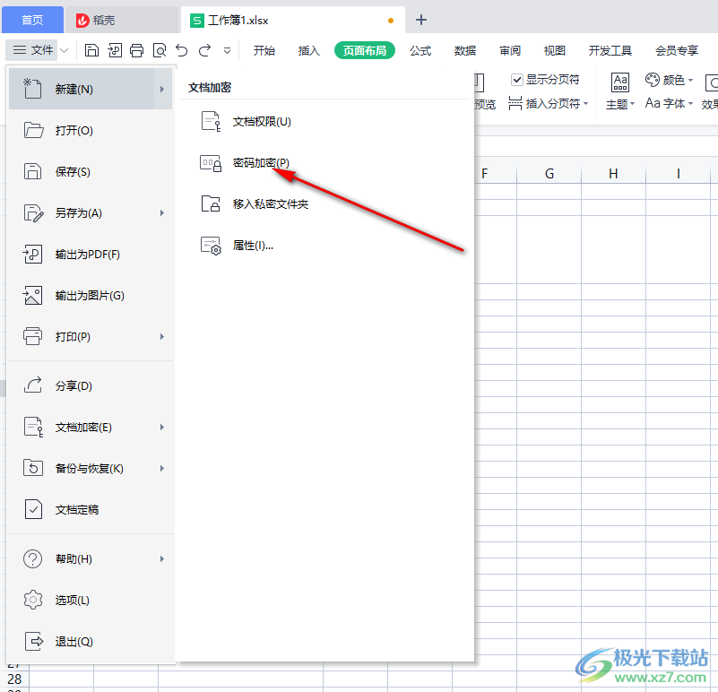 电脑版WPS表格设置安全密码方法