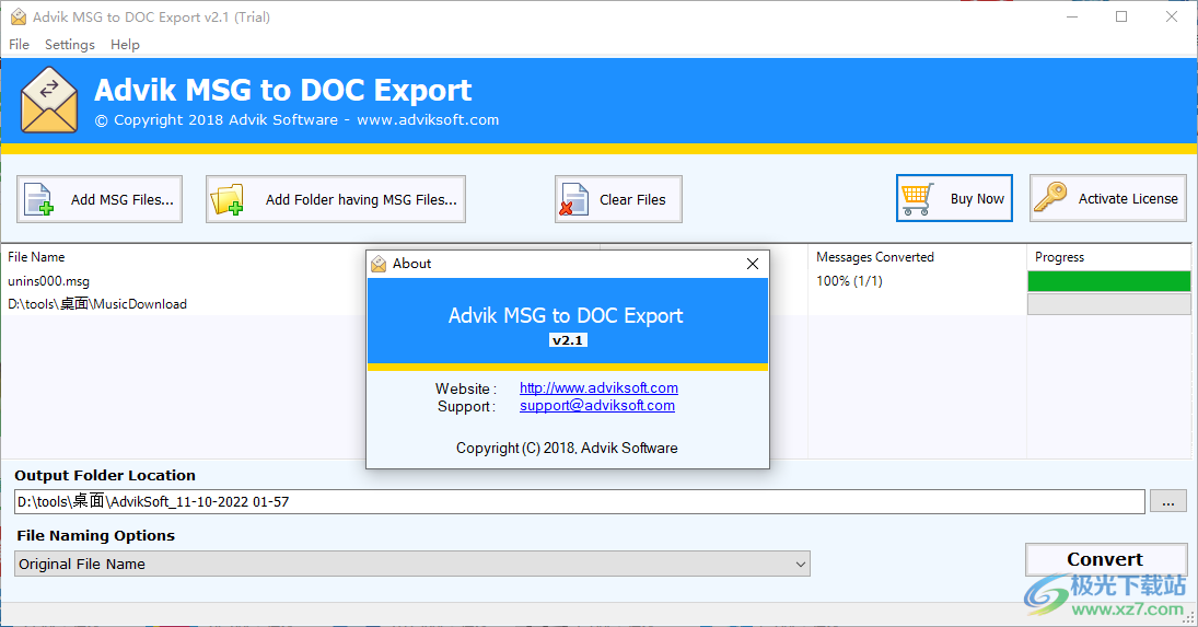 Advik MSG to DOC Export(MSG转DOC工具)