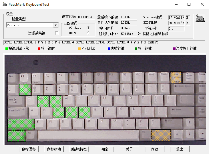 PassMark KeyboardTest中文版(1)