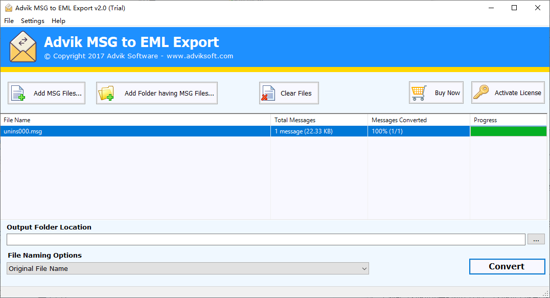 Advik MSG to EML Export(MSG转EML工具)(1)