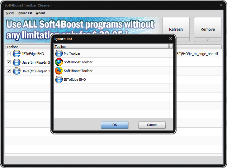 Soft4Boost Toolbar Cleaner(浏览器工具栏插件清理)(1)