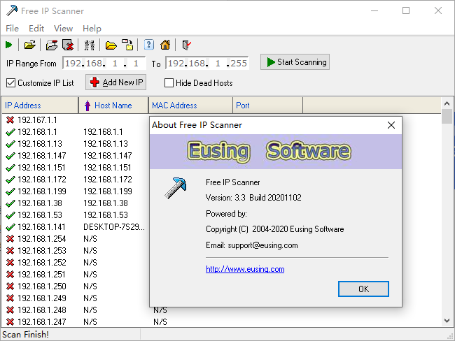 eusing Free ip Scanner(IP掃描工具)(1)