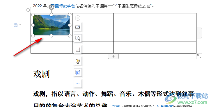 WPS Word文档在表格中插入图片的方法