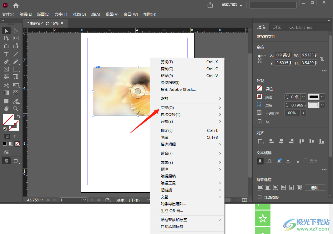 Adobe InDesign调整图片大小的方法