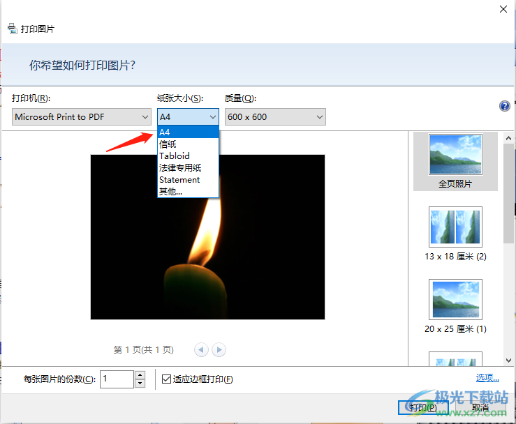 Microsoft Office Picture Manager打印图片的方法