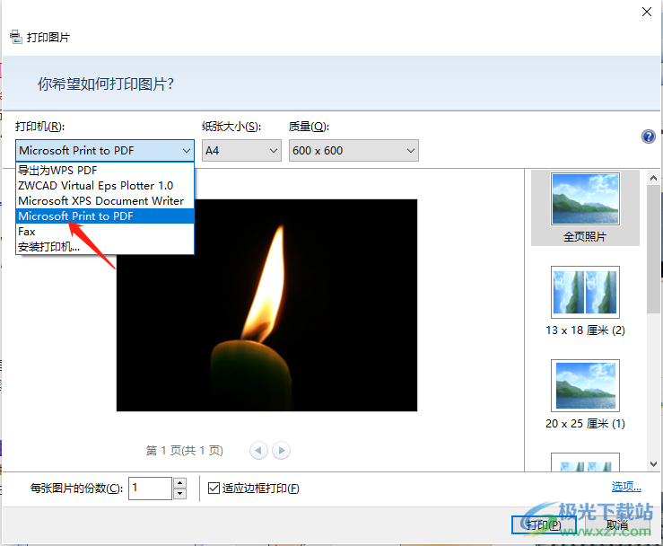 Microsoft Office Picture Manager打印图片的方法