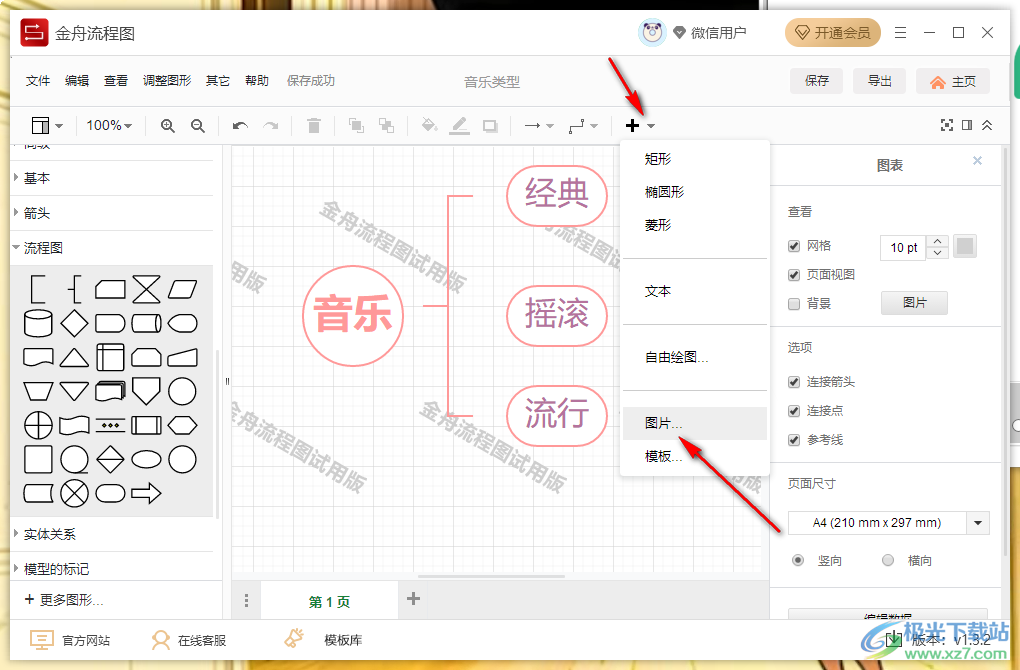 金舟流程图软件制作流程图的方法