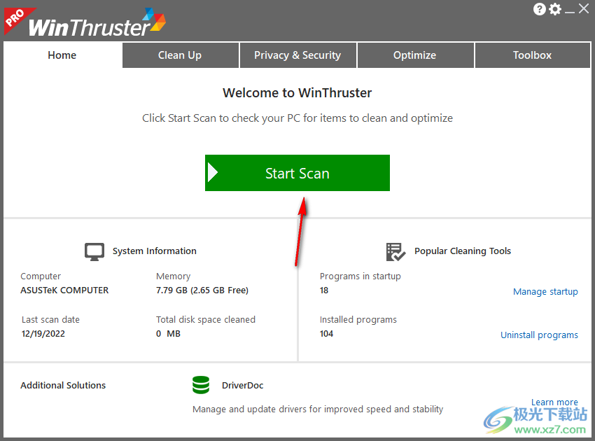Winthruster Pro破解版(注册表清理工具)