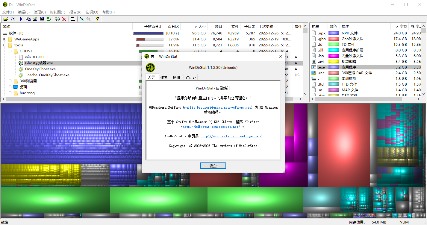 windirstat中文版(磁盘大文件清理软件)(1)
