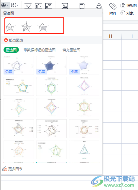 ​wps表格如何插入雷达图