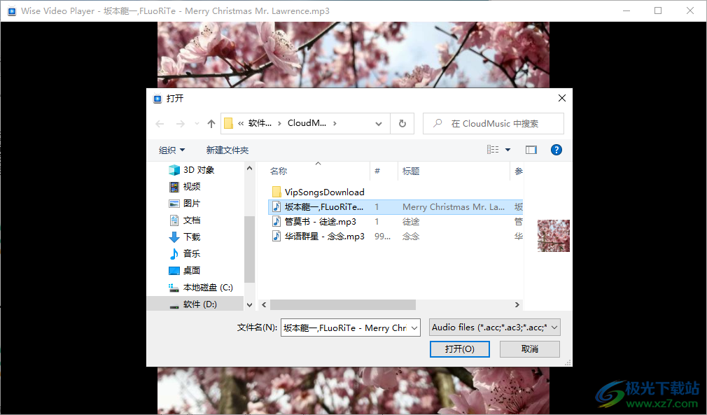 Wise Video Player打开本地音频文件的方法