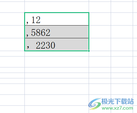 ​wps表格批量去除数字前面的逗号的教程