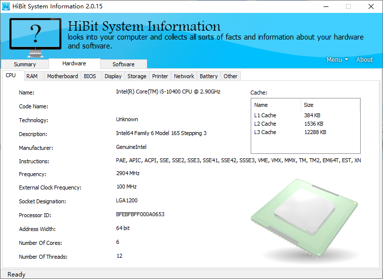 system information单文件版(硬件检测)(1)