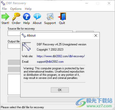 DBF Recovery(DBF文件修复软件)