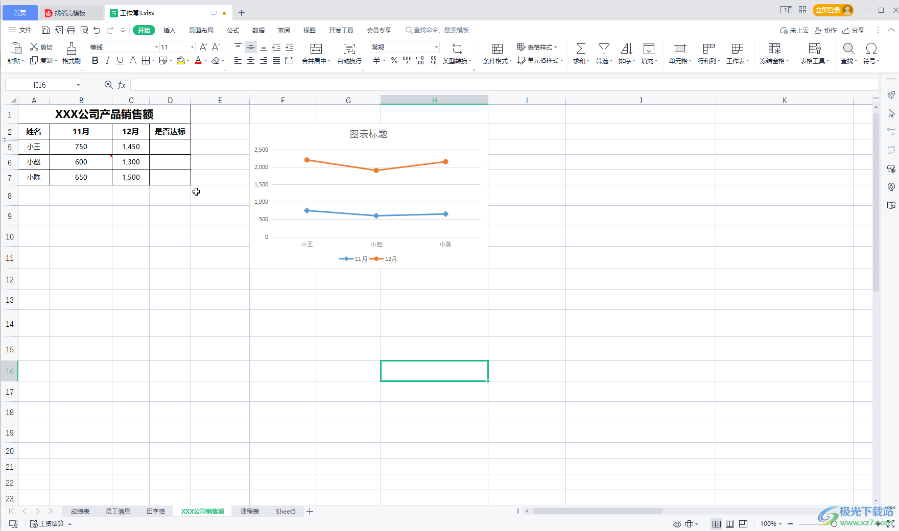 WPS表格修改工作表标签字号的方法教程