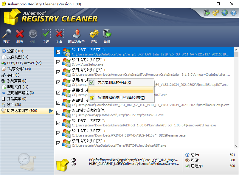 Ashampoo Registry Cleaner(阿香婆注册表清理)(1)