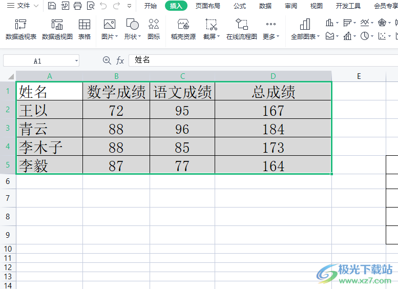 wps表格将两个图表合在一起的教程