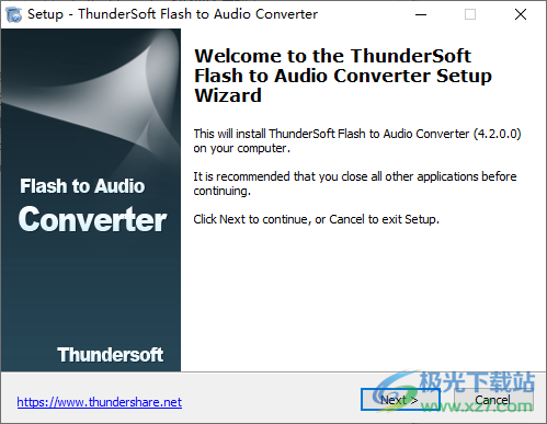 thundersoft flash to audio converter(swf转换MP3)