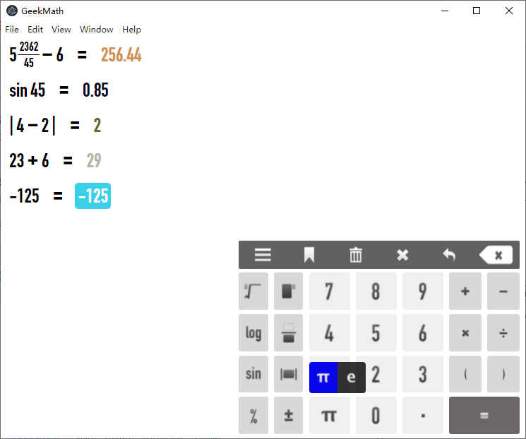 GeekMath(科學(xué)計算器)(1)