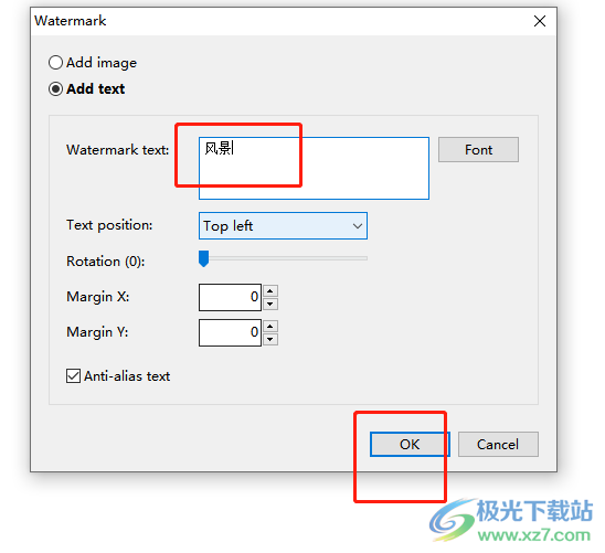 ​Image Tuner给图片添加水印的教程