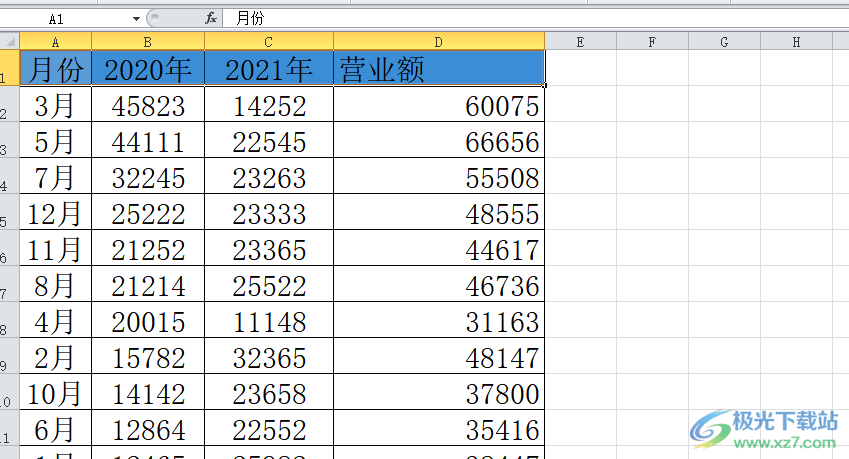 ​excel让表头按某个角度倾斜的教程