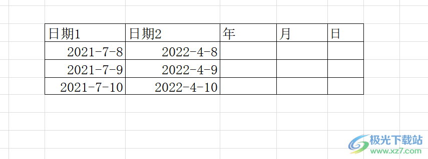 ​excel计算日期间隔的教程