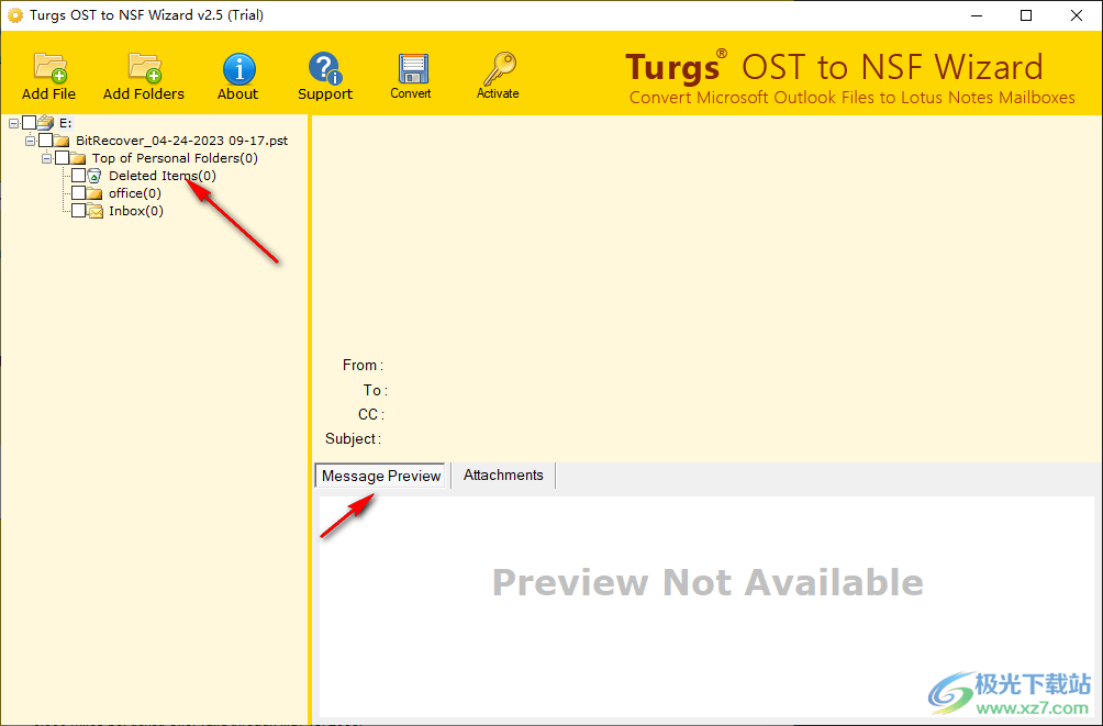 Turgs OST to NSF Wizard(OST到NSF转换工具)