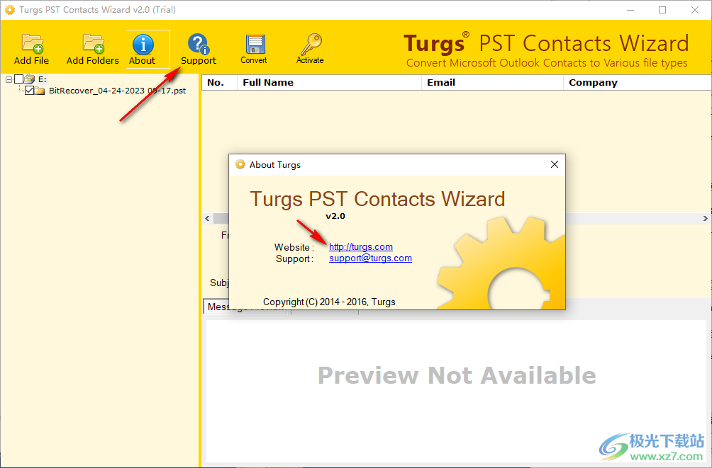 Turgs PST Contacts Wizard(PST联系人提取工具)