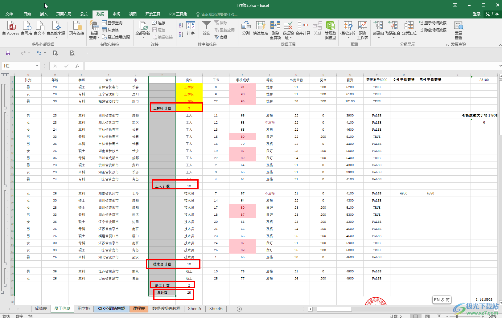 Excel表格进行同类项合并汇总的方法教程