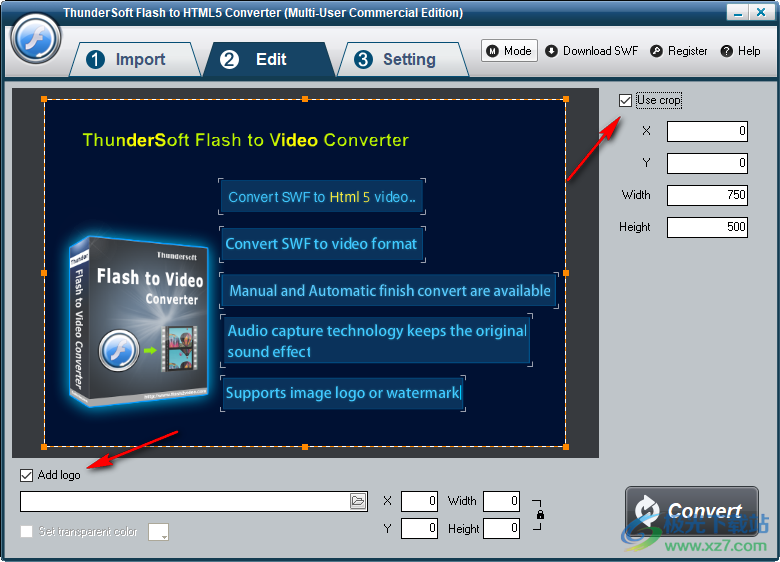 ThunderSoft Flash to HTML5 Converter(swf转换H5视频)