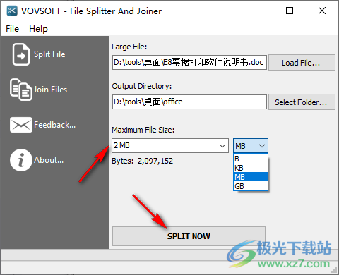 VovSoft File Splitter and Joiner(文件拆分合并)