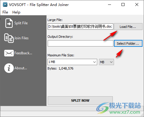 VovSoft File Splitter and Joiner(文件拆分合并)