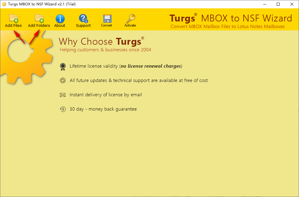 Turgs MBOX to NSF Wizard(MBOX到NSF转换工具)(1)