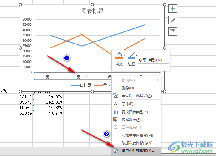 Excel横坐标间隔的设置方法