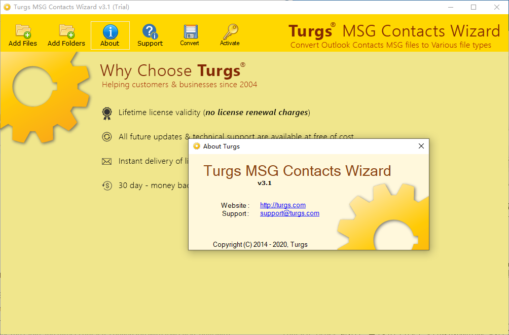 Turgs MSG Contacts Wizard(MSG文件转换工具)(1)