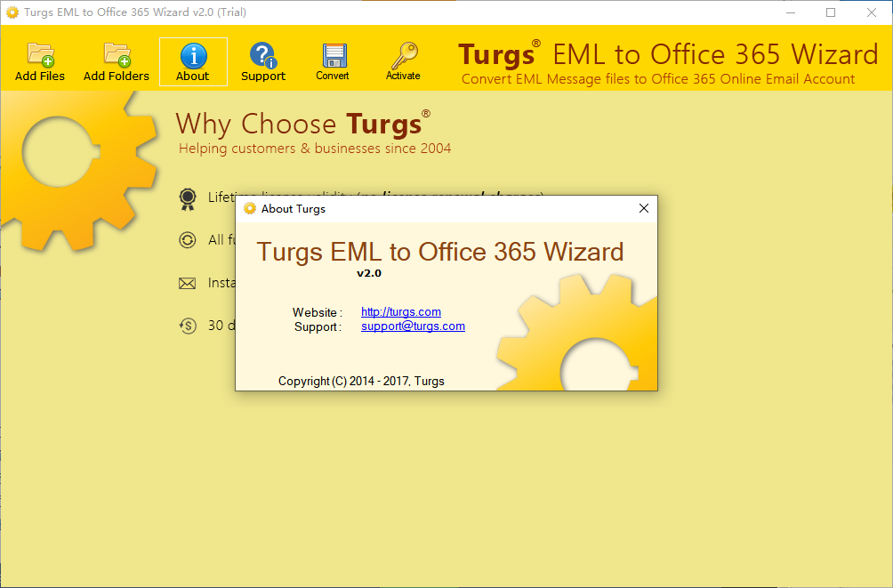 Turgs EML to Office 365 Wizard(EML到Office 365转换器)(1)