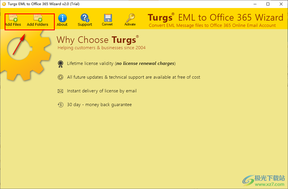 Turgs EML to Office 365 Wizard(EML到Office 365转换器)