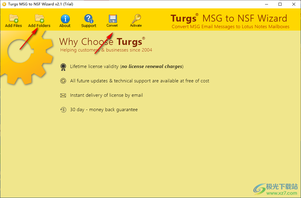 Turgs MSG to NSF Wizard(MSG轉NSF轉換工具)