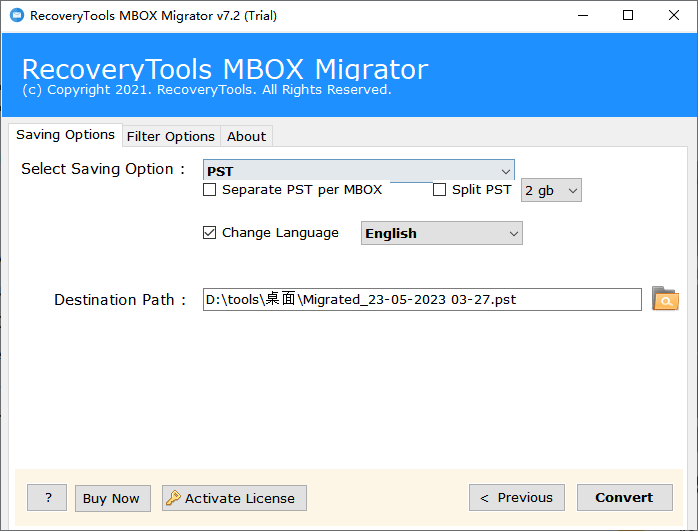 RecoveryTools MBOX Migrator(MBOX转换器工具)(1)