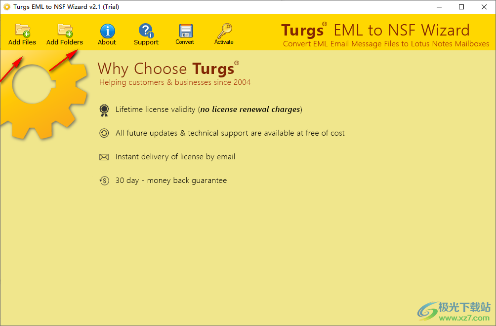Turgs EML to NSF Wizard(EML到NSF转换工具)